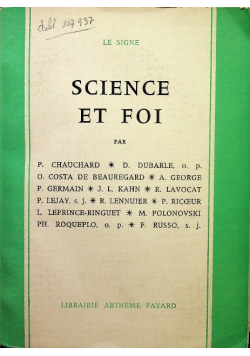 Science Et Foi