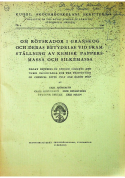 Om rotskador i granskog och deras