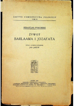 Żywot Barlaama i Jozafata 1935 r.