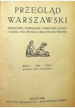 Przegląd Warszawski Tom 1 1924 r.