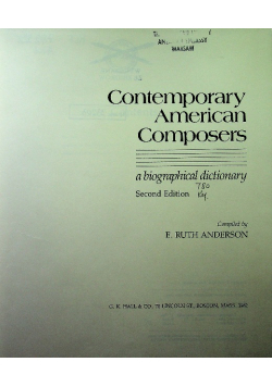 Contemporary american composers