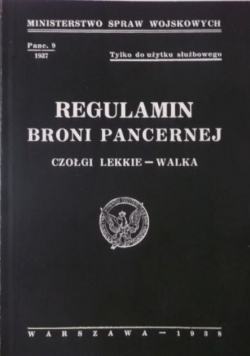 Regulamin broni pancernej Reprint z 1938 r.