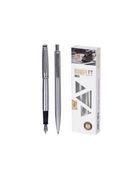 Komplet Zenith Silver w etui pióro wieczn+długopis