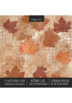 Autumn Fall Scrapbook Paper Pad 8x8 Decorative Scrapbooking Kit for Cardmaking Gifts, DIY Crafts, Printmaking, Papercrafts, Leaves Pattern Designer Paper