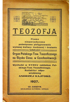 Teozofja 1927 r.