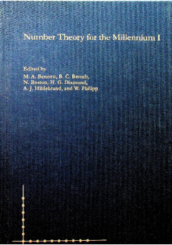 Number Theory for the Millennium 1