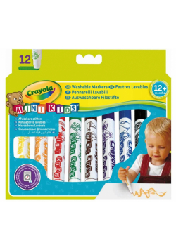 Flamastry Zmywalne Mini Kids 12 kolorów CRAYOLA