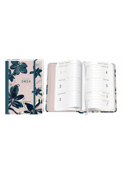 Kalendarz 2024 książkowy B6/192K Mat+UV Flower