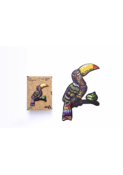 Puzzle drewniane eko 127 Tropikalny tukan A3