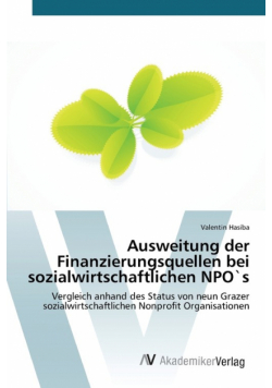 Ausweitung der Finanzierungsquellen bei sozialwirtschaftlichen NPO`s