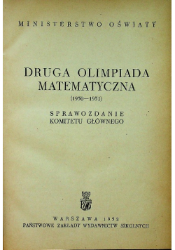 Druga olimpiada matematyczna