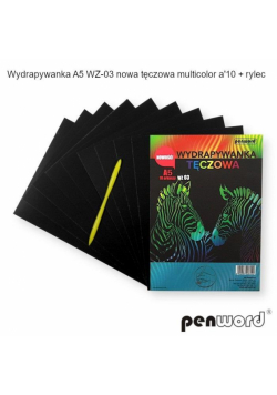 Wydrapywanka tęczowa A5 10 arkuszy WZ-03