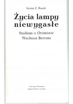 Życia lampy niewygasłe
