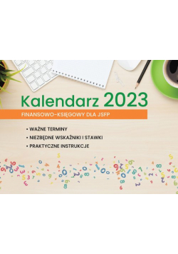 Kalendarz finansowo-księgowy 2023 w jsfp