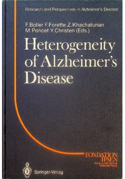 Heterogeneity of alzheimers disease