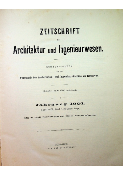 Zeitschrift fur Architektur und Ingenieurwesen band XLVII 1901 r.