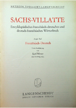 Sachs villatte Erster Teil