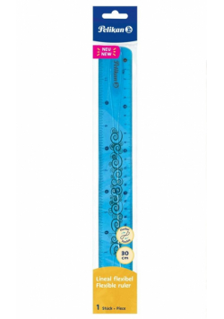 Linijka 30cm elastyczna niebieska