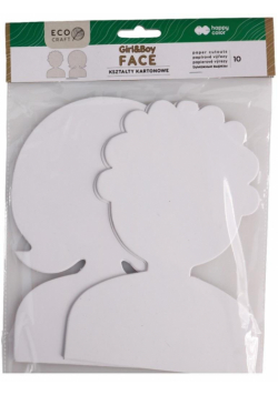 Zestaw kształtów kartonowych Face 10szt