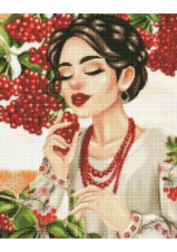 Diamentowa mozaika - Kalina czerwona 40x50cm