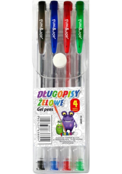 Długopisy żelowe 4 kolory