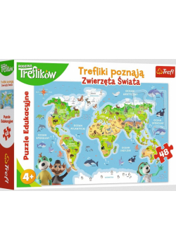Puzzle Edukacyjne 48 Trefliki poznają zwierzęta