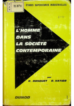 Lhomme dans la societe contemporaine
