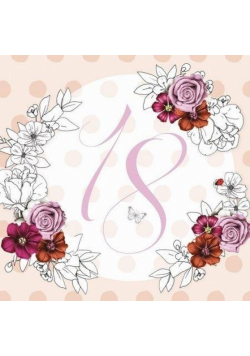 Karnet Swarovski kwadrat CL1418_PO Urodziny 18