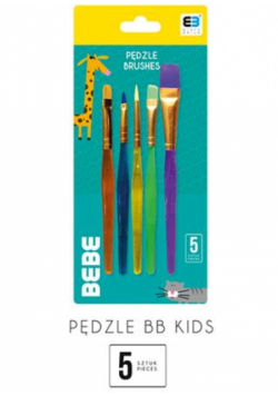 Pędzelki plastikowe 5 sztuk B&B Kids