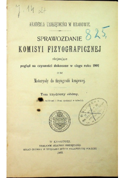 Sprawozdanie Komisyi Fizyograficznej 1903 r.