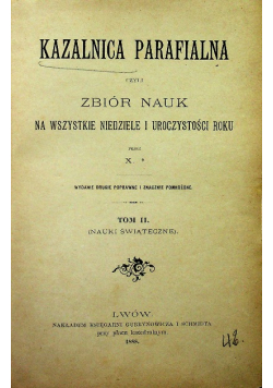 Kazalnica parafialna tom 2 1888 r.