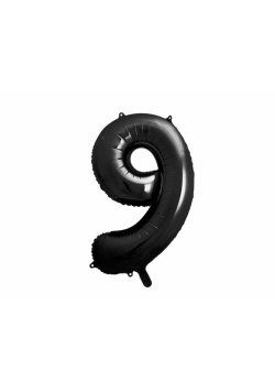 Balon foliowy 9 czarny 86cm