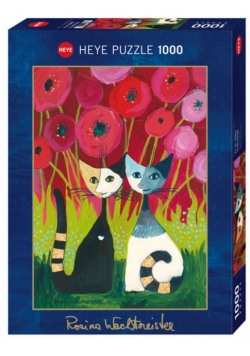 Puzzle 1000 Szczęśliwa para kotów
