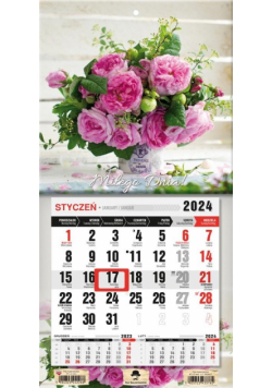 Kalendarz 2024 jednodzielny mini z mag. Bukiet