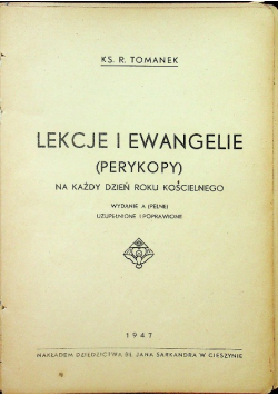 Lekcje i Ewangelie 1947 r