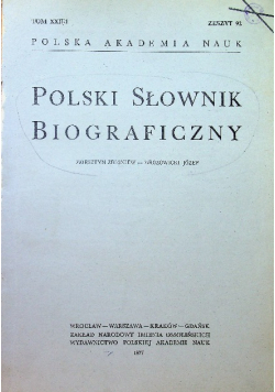 Polski Słownik Biograficzny Tom XXII 4 zeszyty