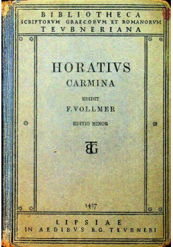 Horatius carmina 1929 r.