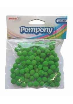 Pompony zielone 10mm 100szt