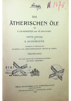 Die atherischen ole 1929 r.