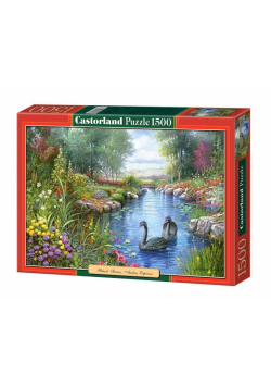 Puzzle 1500 Czarne łabędzie CASTOR