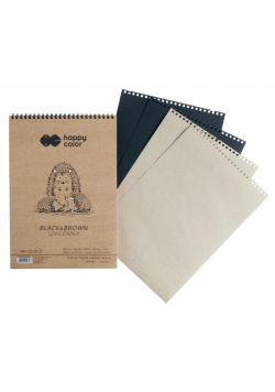 Szkicownik na spirali A4/50K Black&Brown