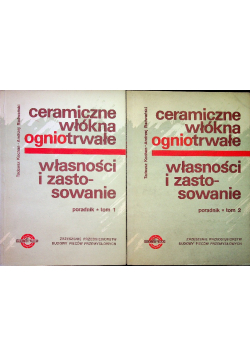 Ceramiczne włókna ogniotrwałe Tom 1 i 2