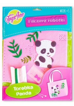Filcowa torebka Panda różowa STnux