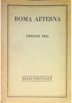 Roma Aeterna Zweiter Teil 1925 r