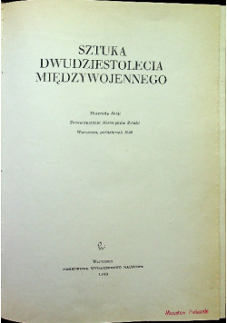 Sztuka dwudziestolecie międzywojenne