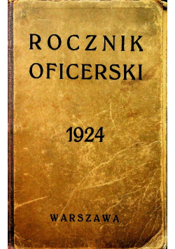Rocznik oficerski 1924 r.