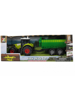 Traktor z przyczepą dzwiękiem i światłem