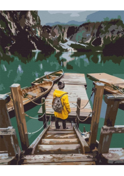 Malowanie po numerach - Nad jeziorem Braies 40x50