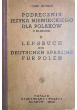 Podręcznik języka niemieckiego dla Polaków 1940 r.