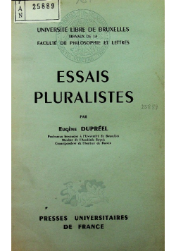 Essais pluralistes 1949 r.
